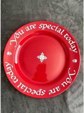 Vintage 1832 Waechtersbach Original Red Plate" You Are Special Today "Germany